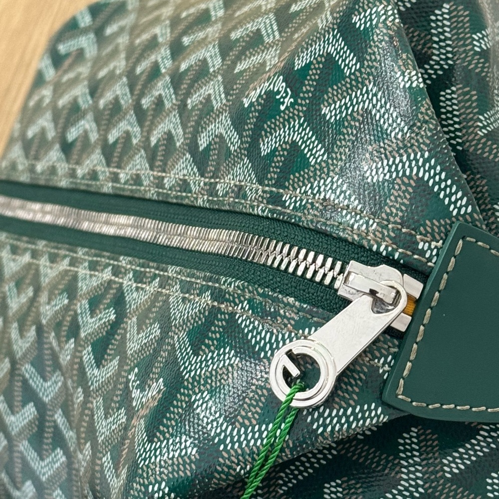 Green Goyard Patterned toilet Zippered Bag